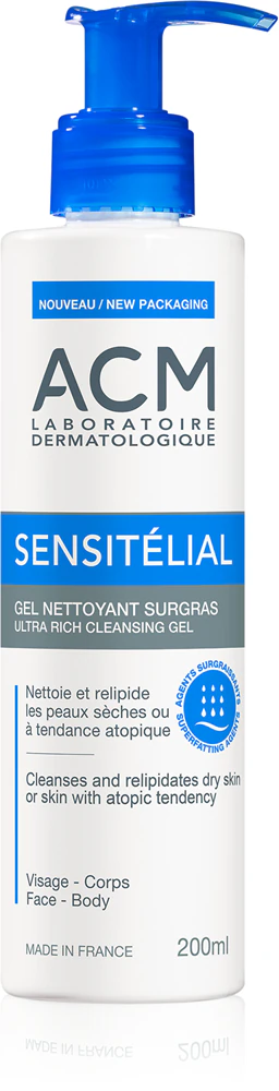 ACM Sensitélial Ultra Rich Cleansing Gel moisturizing cleansing gel for dry to atopic skin