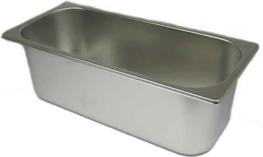 AcMax Ice Cream Pan, Ice Cream Display Case, 360x165x120mm Stainless Steel, Ice Cream Machine