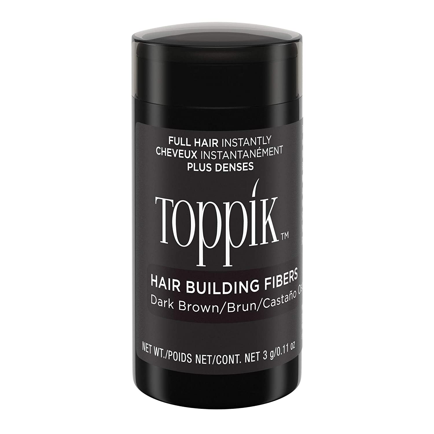 Toppik Haarfasern, Dunkelbraun, natürlich gewonnene Fasern aus Keratin für voller aussehendes Haar