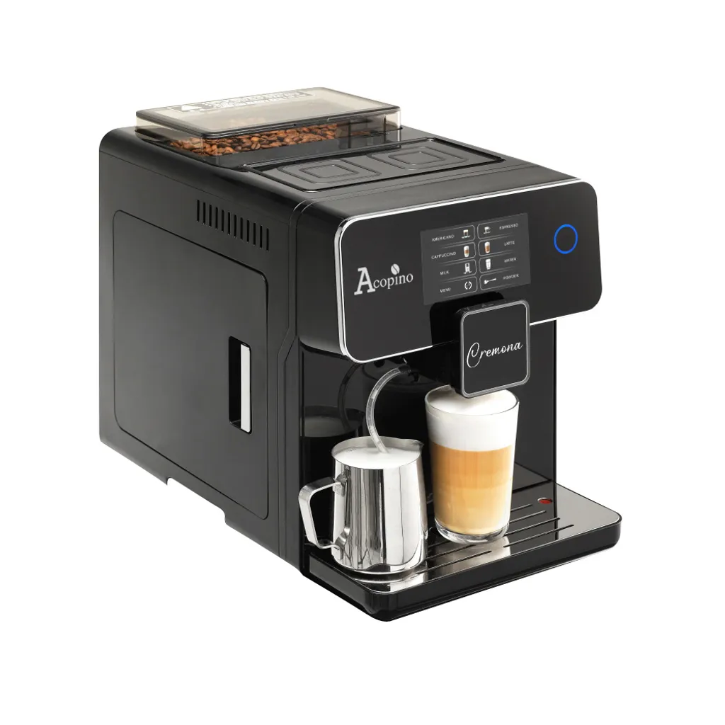 Acopino Cremona fully automatic coffee machine – one-touch operation, integrated milk system, quiet grinder, premium design