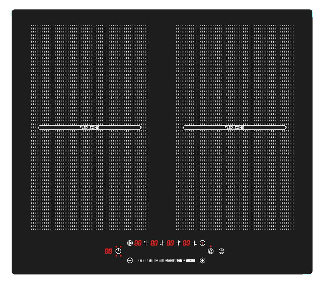 Acopino induction hob KMI4DF – 4 cooking zones with double flex zone, self-sufficient
