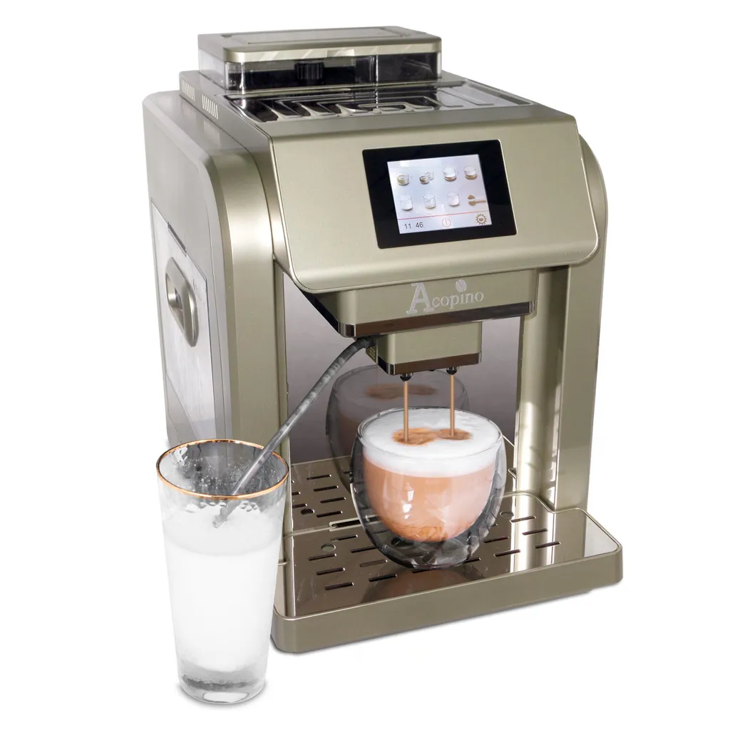 Acopino Monza fully automatic coffee machine, champagne, for creamy coffee and milk drinks