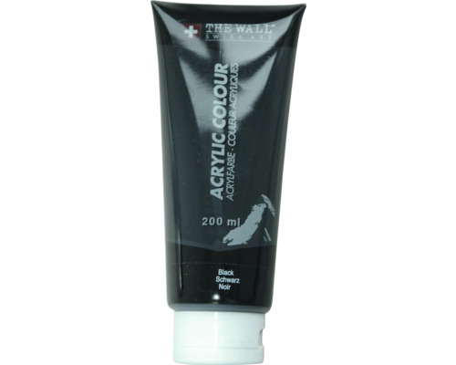 Acrylic paint black 200 ml