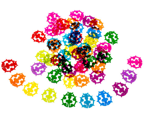 Acrylic molds “Rainbow Beetles”, 50 pieces