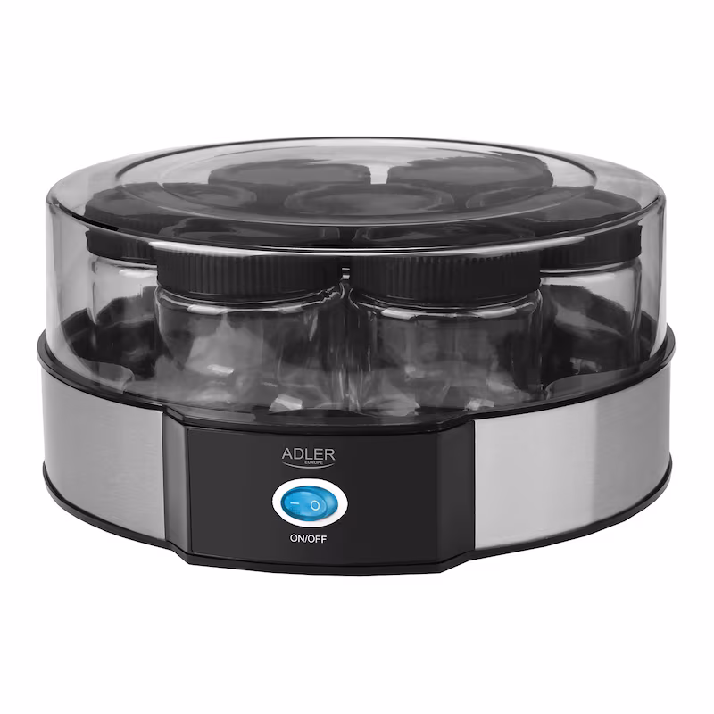 Adler AD4476 - Yogurt maker, 1.4 liter capacity, 7 x 200ml jars, black