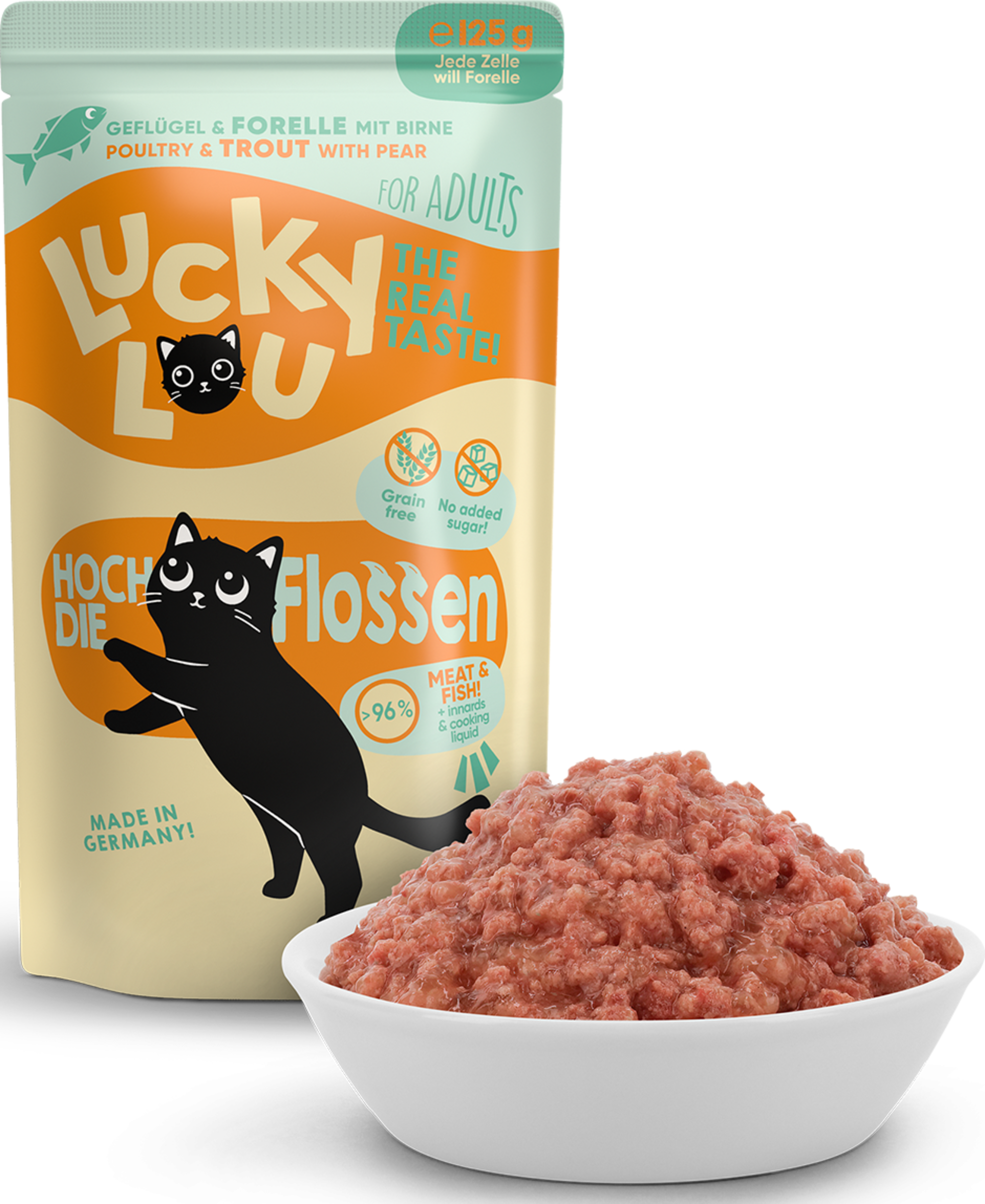 Lucky Lou Adult poultry & trout with pear