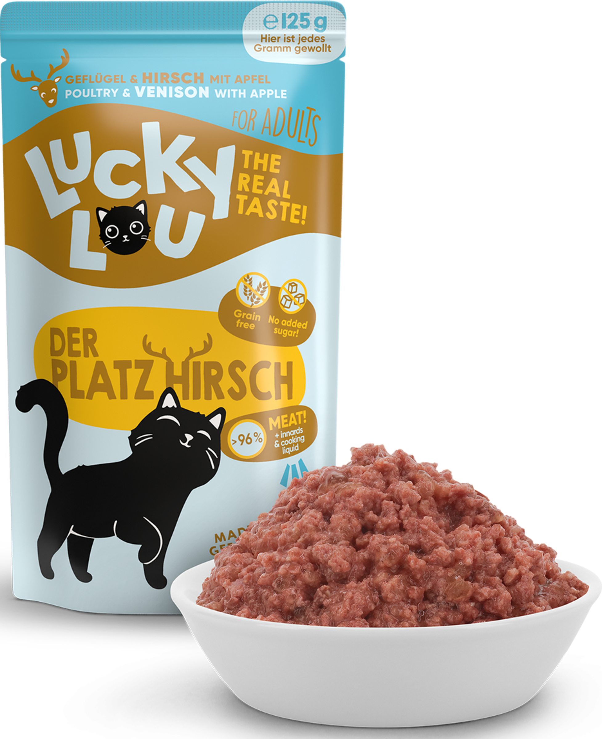 Lucky Lou Adult Poultry & Hirsch with apple