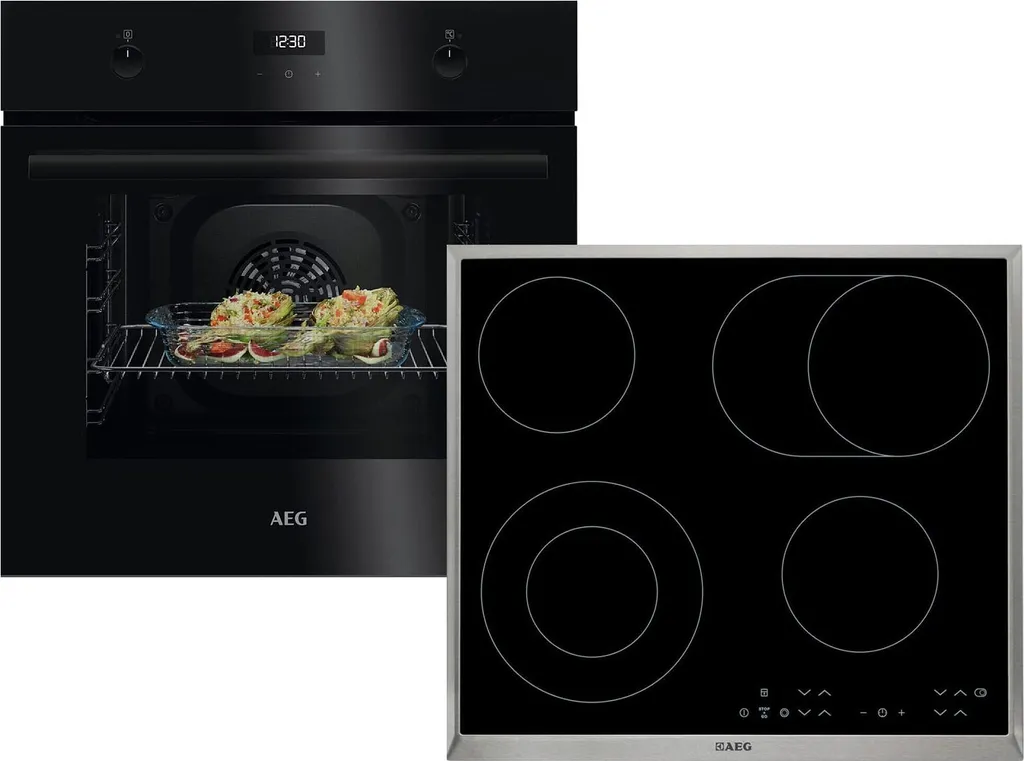 AEG AB12B Set Oven BEK43511XB + Glass Ceramic Hob HK634060XB
