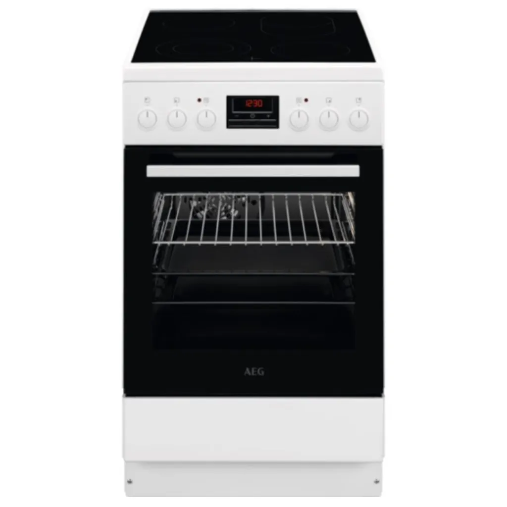 AEG - CCB54482BW - Freestanding Cooker - Glass Ceramic - White - 50 cm