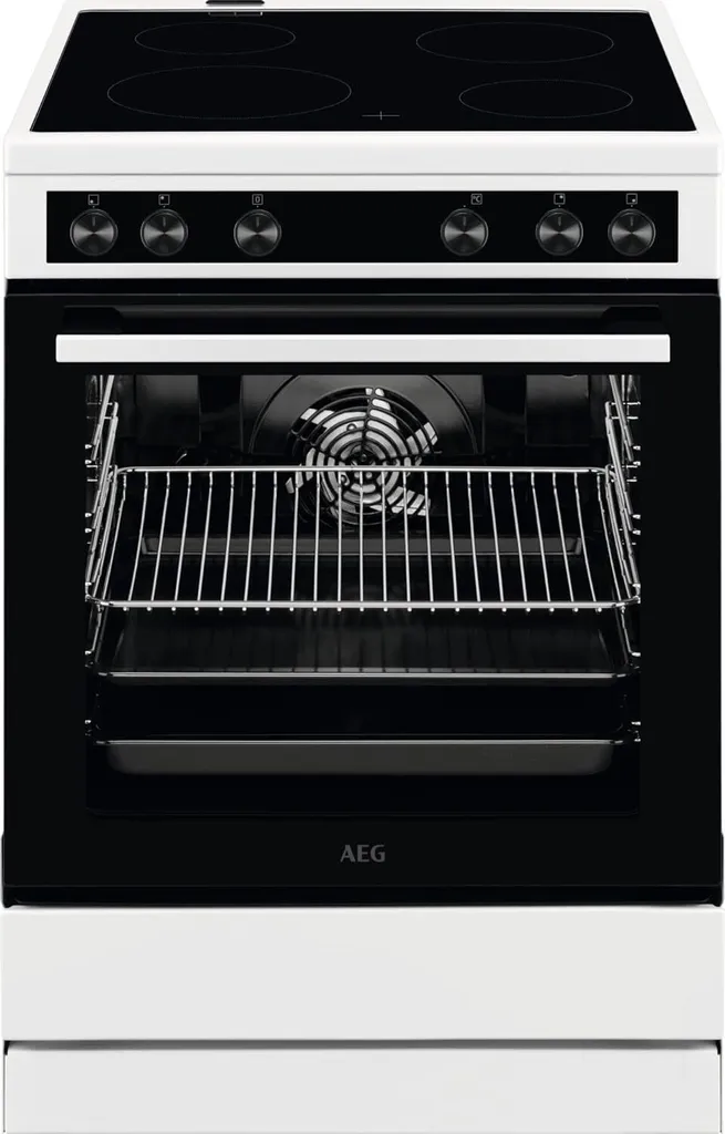 AEG CCB6206ABW freestanding cooker with glass ceramic hob 60 cm
