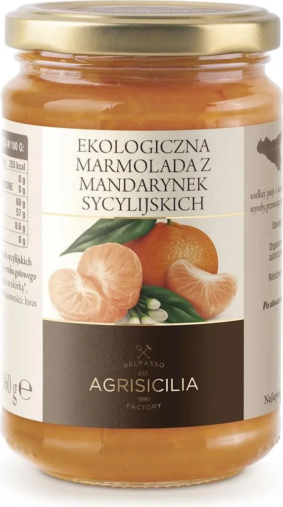 KÜPER Feinkost & Fleischmanufaktur GmbH Agrisicilia Mandarin Marmalade for Bread, Yogurt or Muesli 360g
