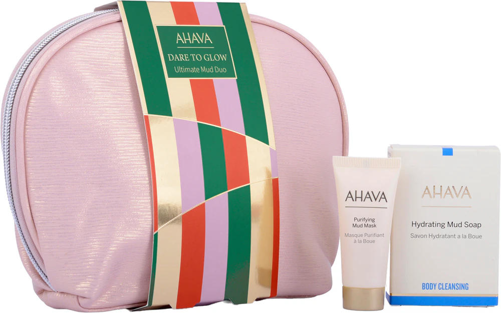 AHAVA Dare to Glow Ultimate Mud Duo Gift Set for Body and Face, 150 g