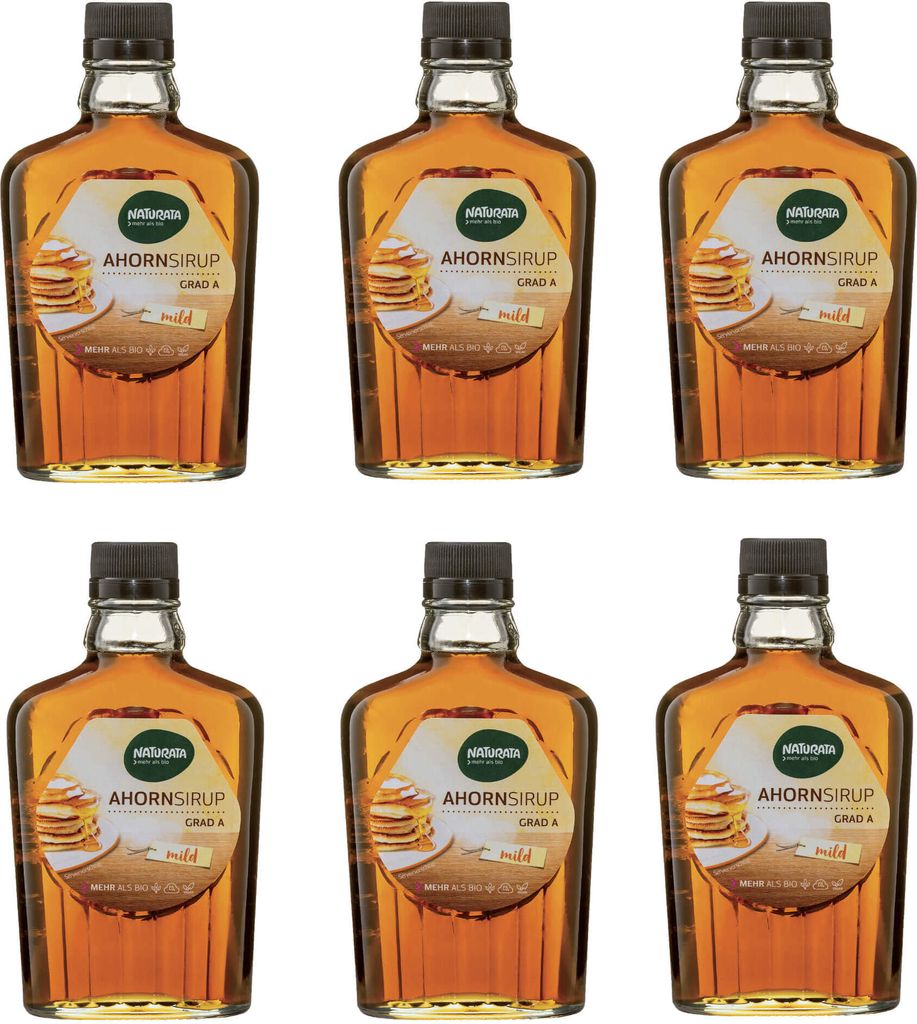 Naturata Maple syrup Grade A, mild, 6 x 375 ml