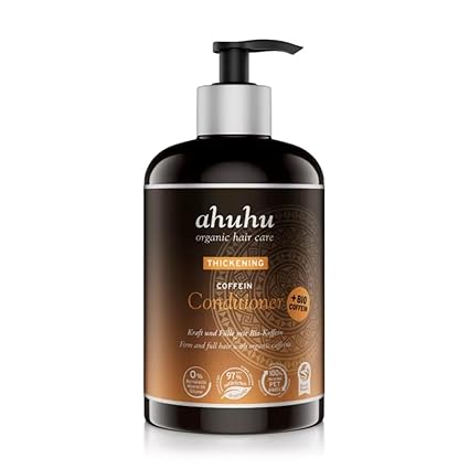 ahuhu THICKENING Caffeine Conditioner XXL (500 ml) - Weightless Care Hair Conditioner with Organic Caffeine, Caffeine Conditioner with Organic Caffeine & Inca Inchi Oil for Visibly More Strength &