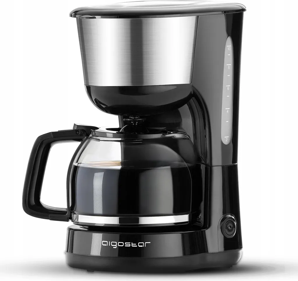 Aigostar Chocolate Coffee Maker, 1000W, 1.25L, Black, Stainless Steel