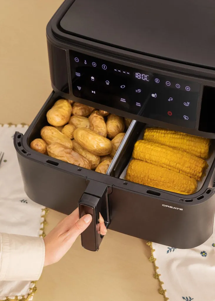 CREATE AIR FRYER DUAL - 10L hot air fryer with divider