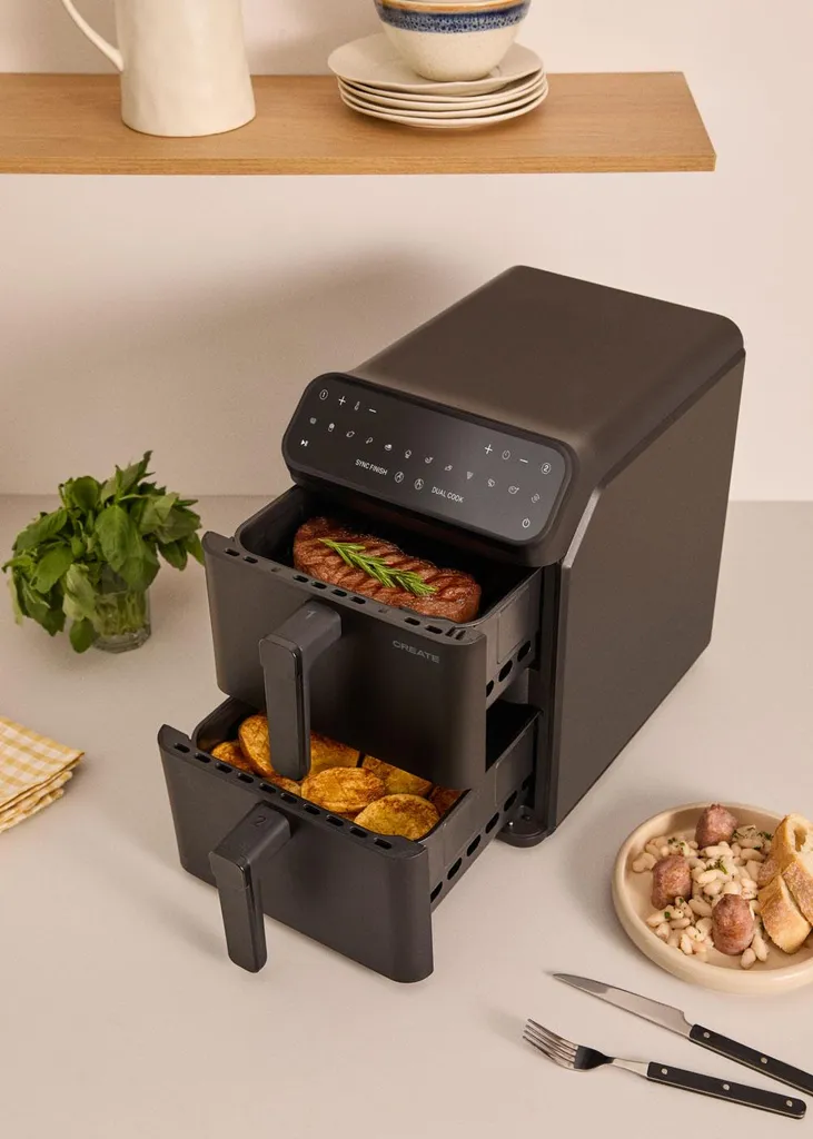 CREATE AIR FRYER DUAL STACK - 11.2 L Hot Air Fryer with two levels and independent control