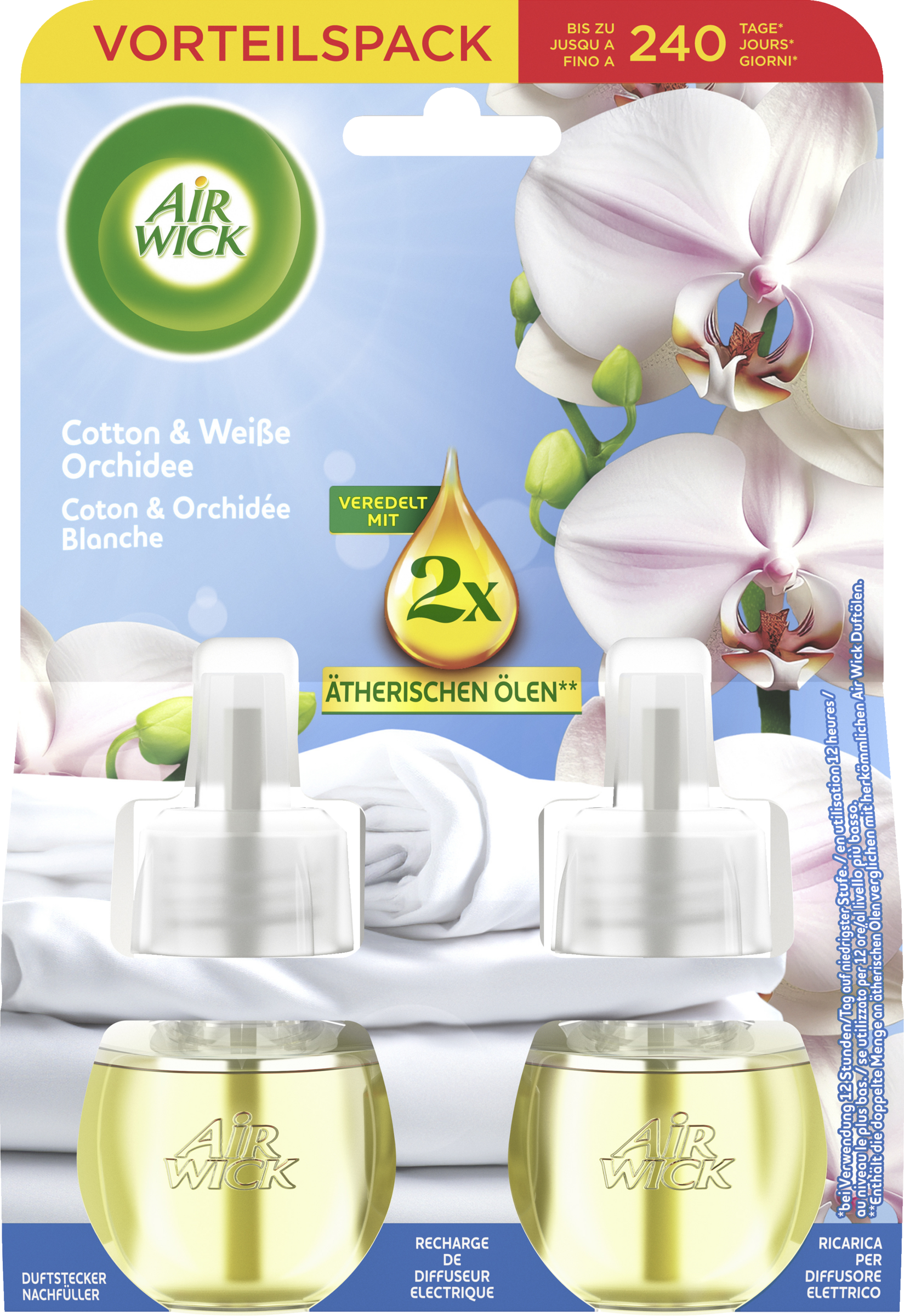 Air Wick Plug-in Fragrance Refill Cotton + White Orchid 38 ml