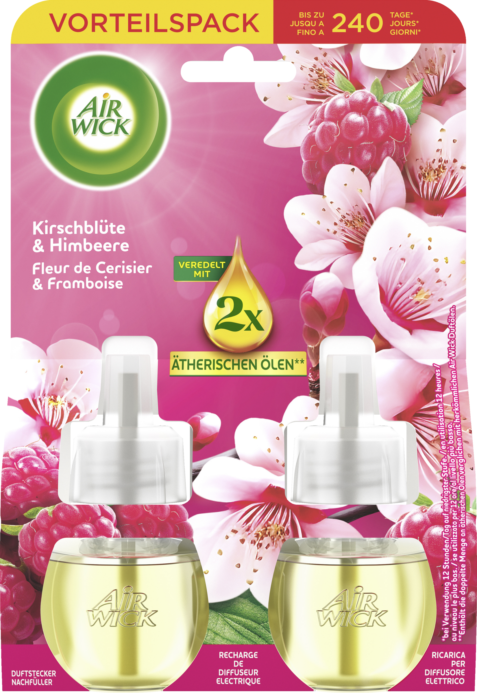 Air Wick Plug-In Fragrance Refill Duo Cherry Blossom + Raspberry 38g