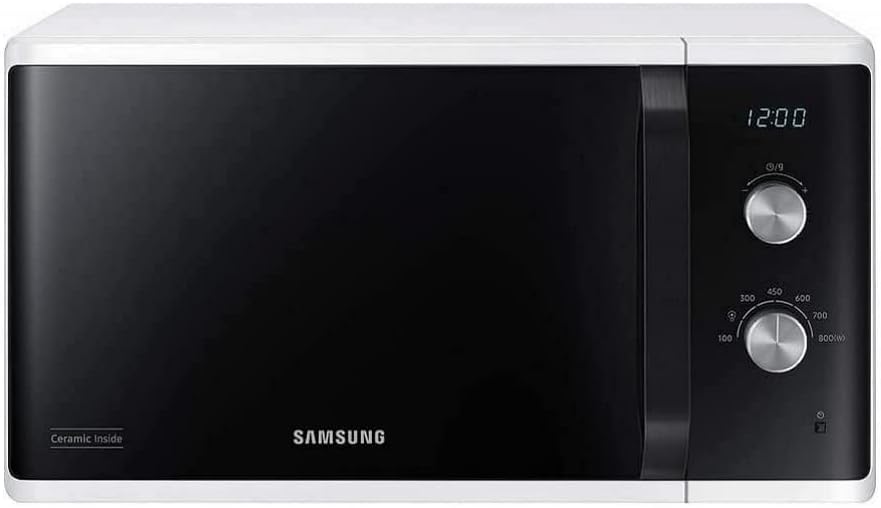 Samsung MW3500 Microwave MS23K3614AW/EG / 800 W / 23 L Cooking Chamber / 48.9 cm Width / Scratch-Resistant Ceramic Enamel Interior / 6 Power Levels / White