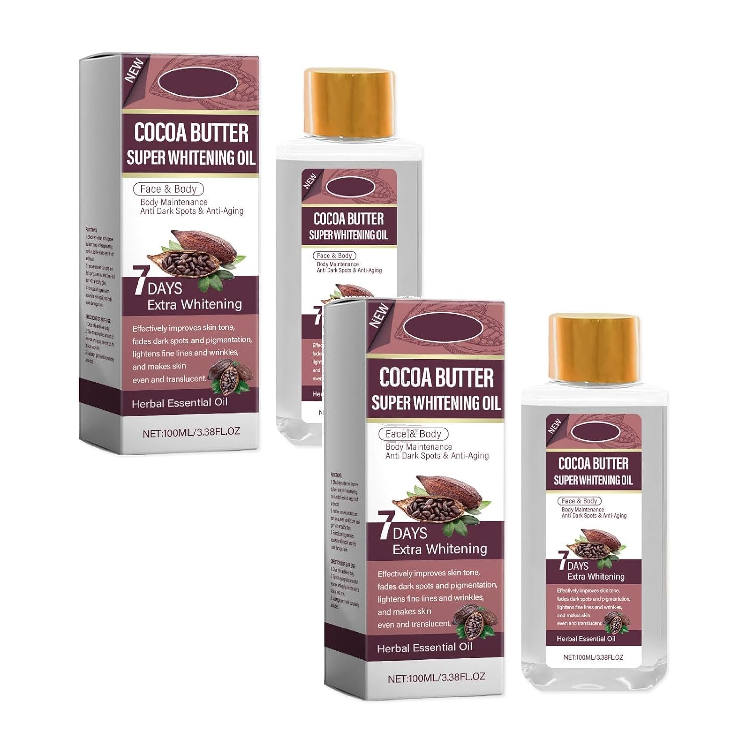 Muium(TM) Organic Body Oil - Essential Natural Cosmetics Skin Care Oil with Jojoba Oil, Macadamia Oil Tightens the Skin and Reduces Signs of Ageing, Moisturising and Firming Skin, 100 ml (2)