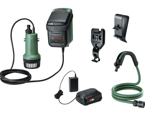 Cordless rain barrel pump BOSCH GardenPump 18V including battery and charger