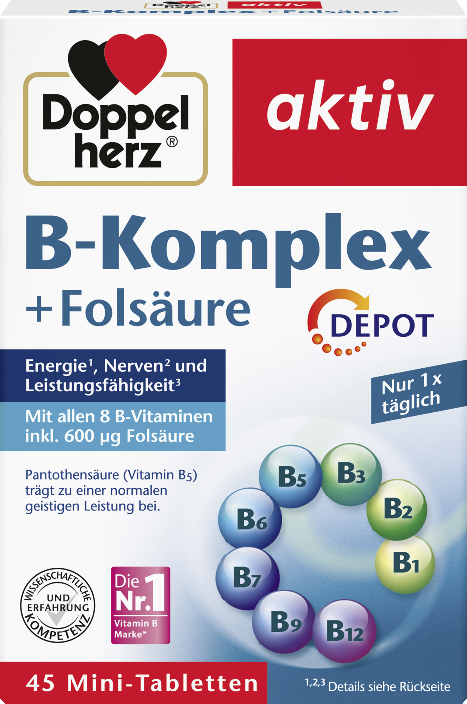 Doppelherz Active B complex + folic acid mini tablets