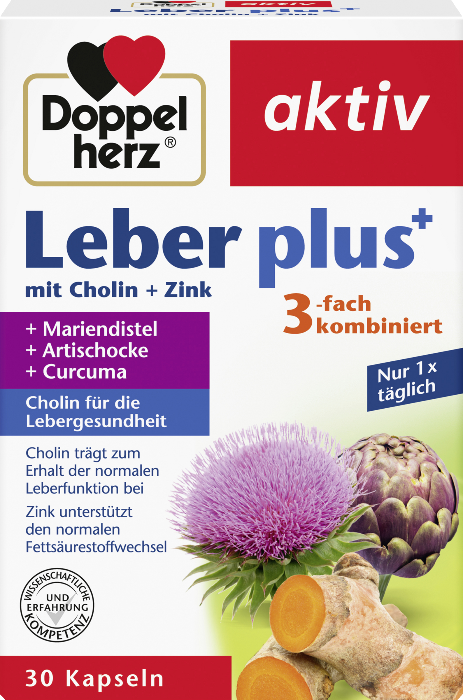 Doppelherz active liver plus with choline + zinc 30 capsules