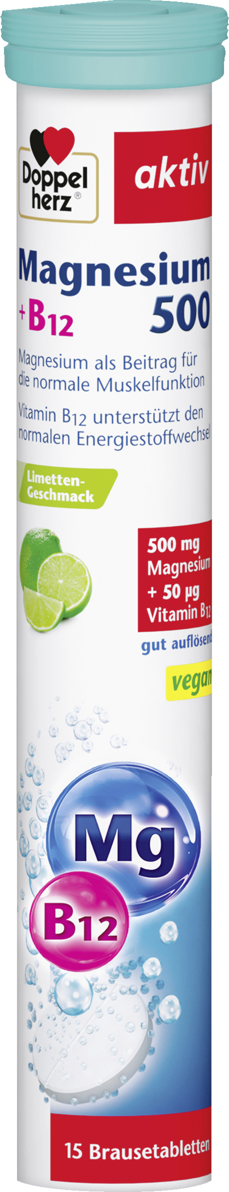 Doppelherz active Magnesium 500 + B12 effervescent tablets