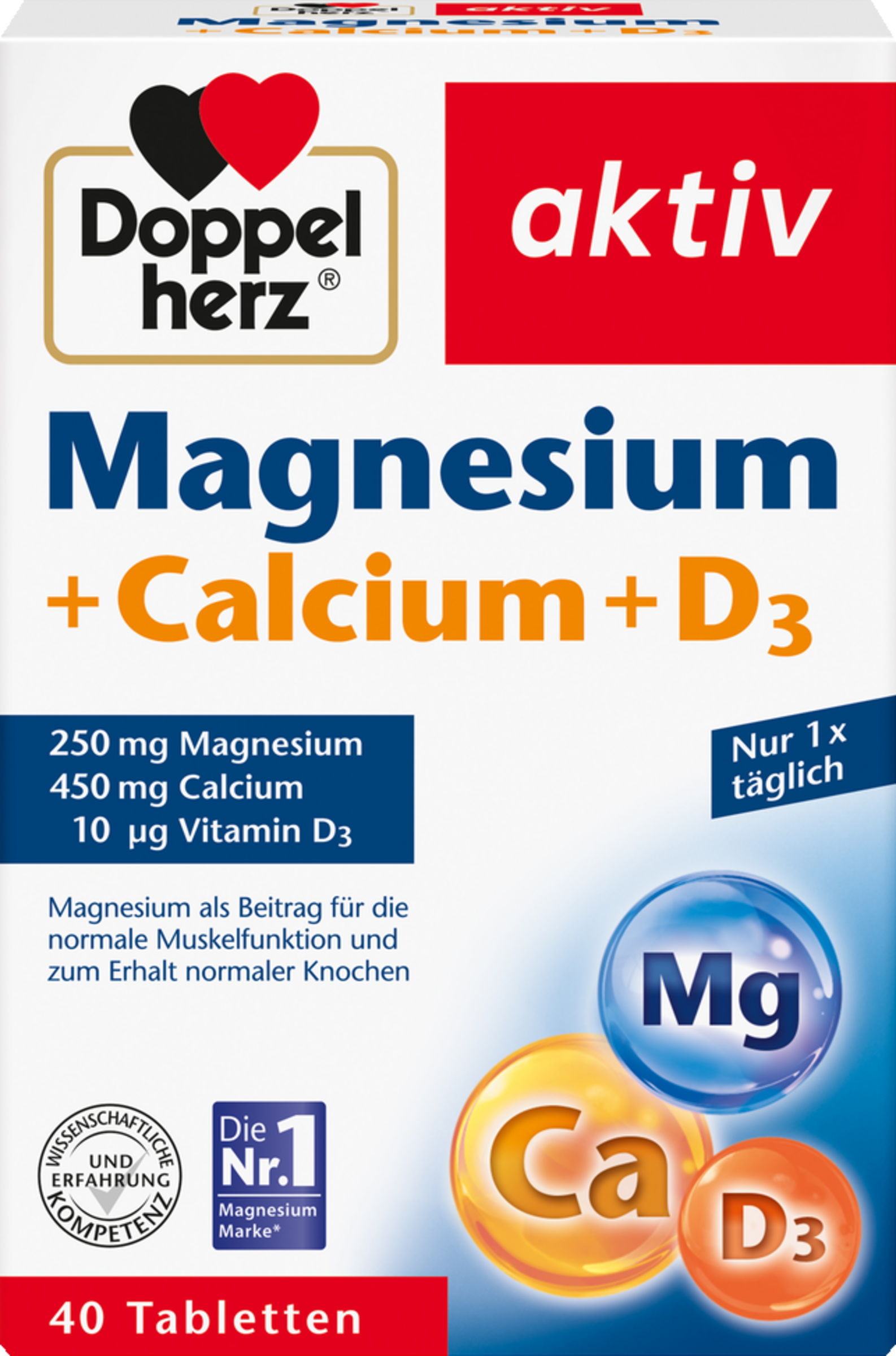 Doppelherz active magnesium + calcium + D3