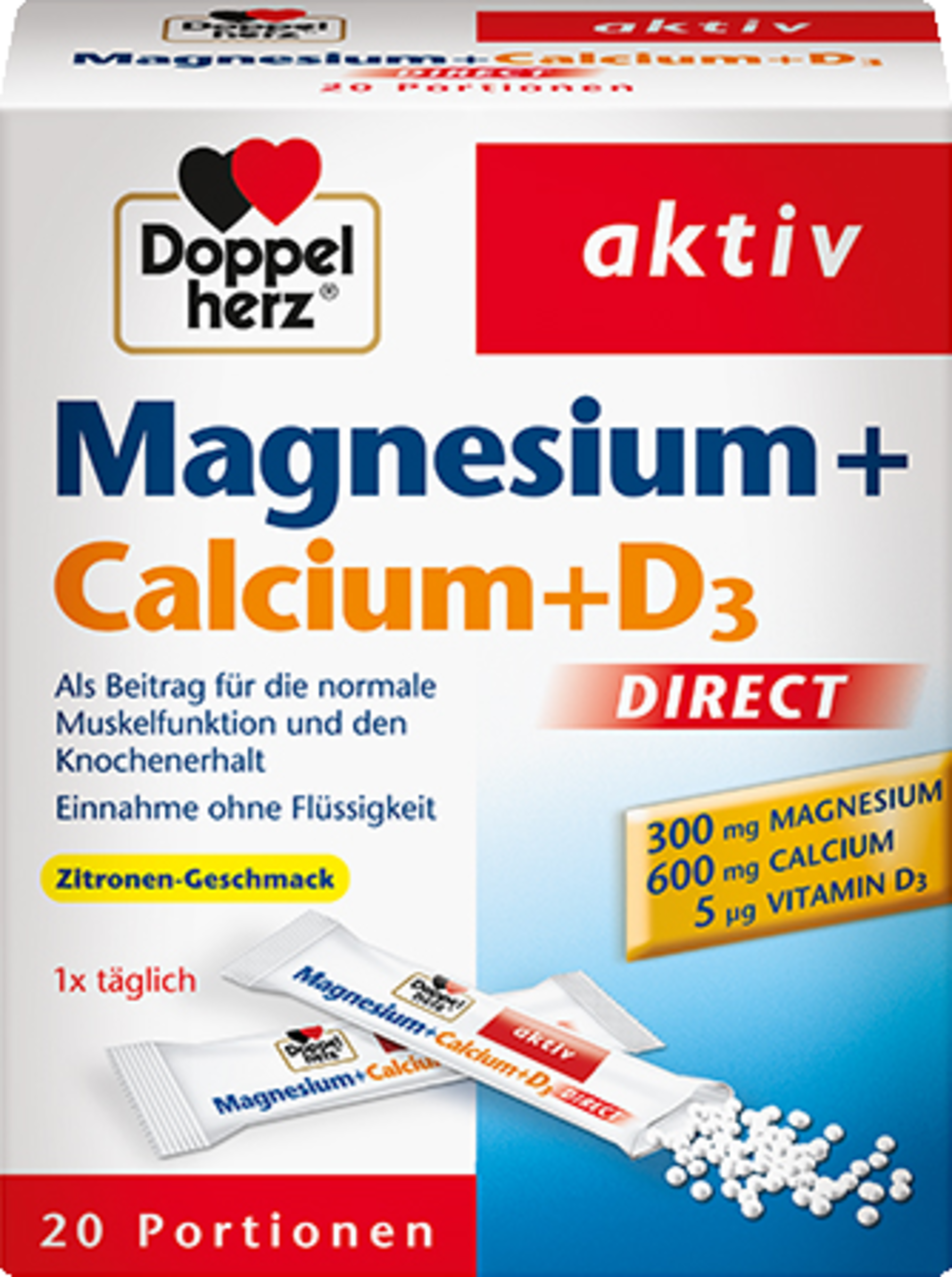 Doppelherz Active Magnesium+Calcium+D3 Direct