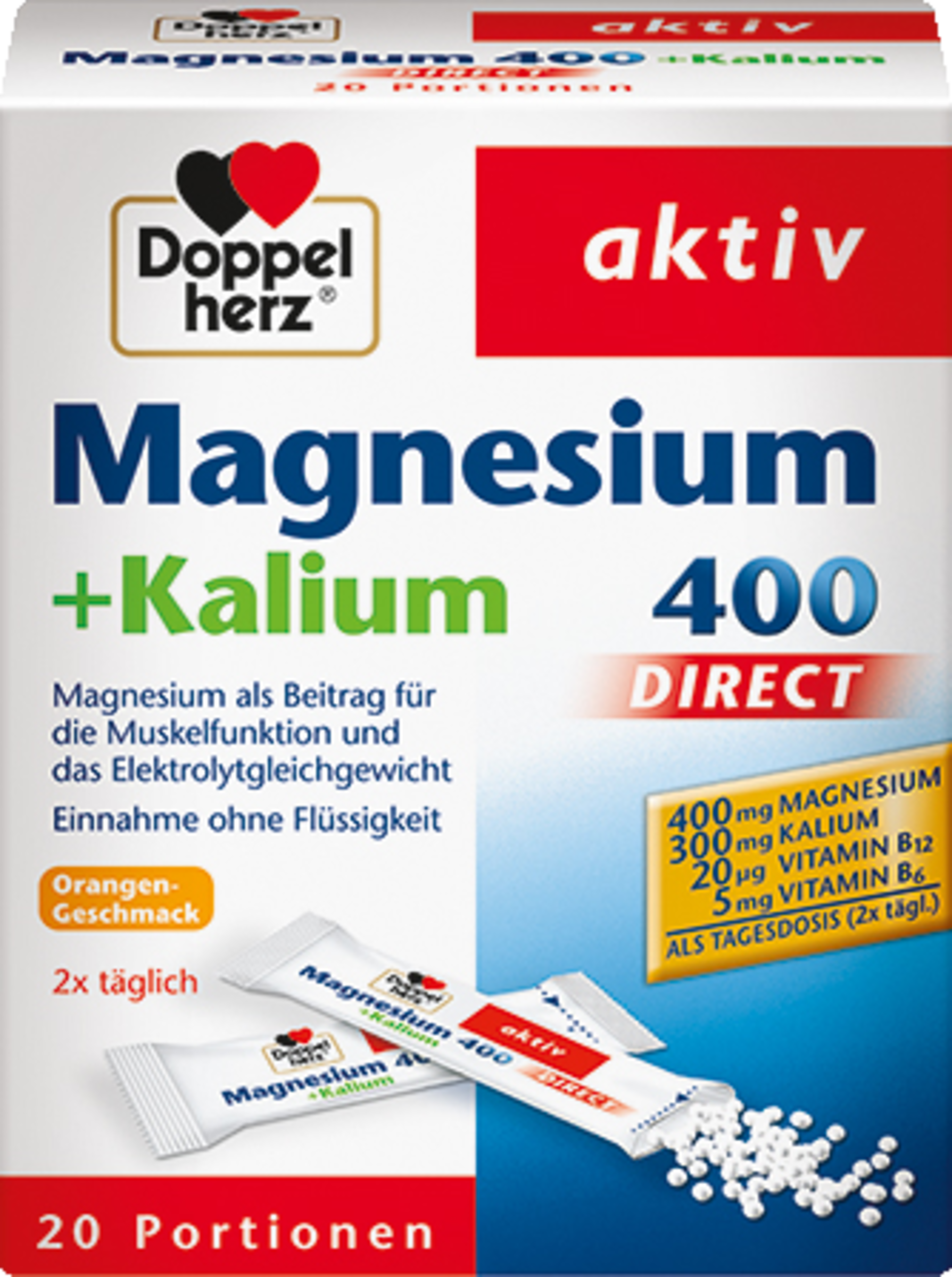 Doppelherz Active magnesium + potassium 400 direct