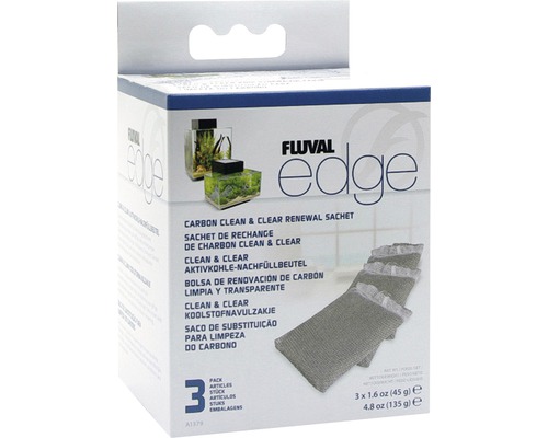 Activated carbon Fluval Edge filter insert 3-pack