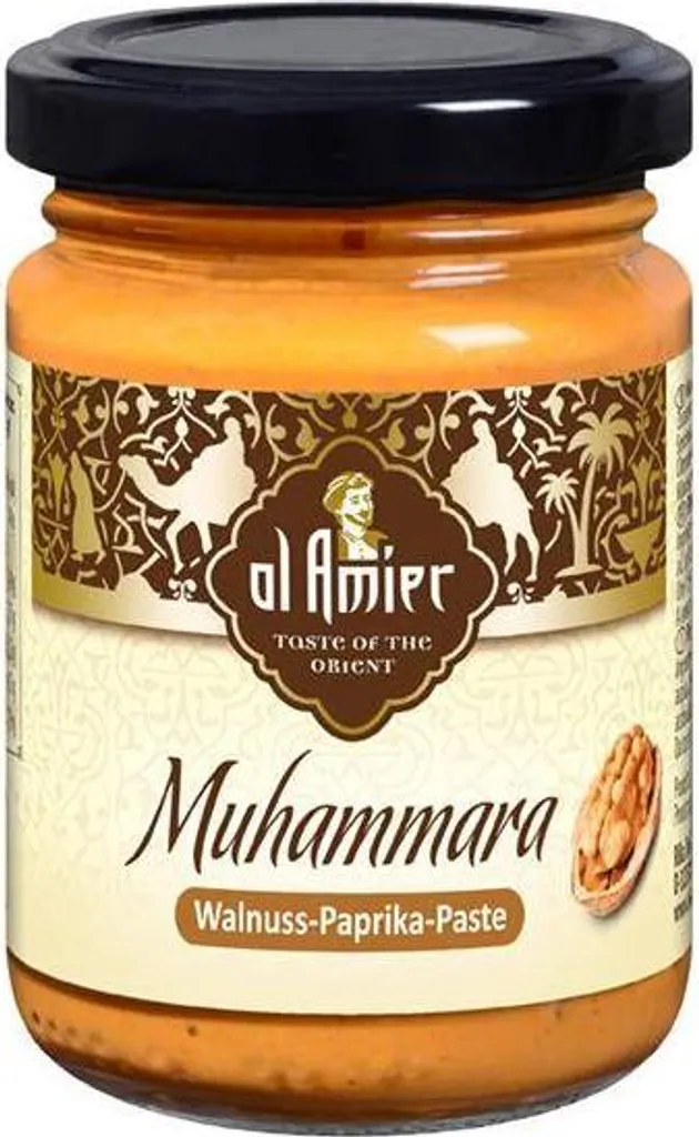 Rila Al Amier Muhammara Walnut and Pepper Paste 130g Jar Vegan Gluten-free Nutty and Spicy Flavor