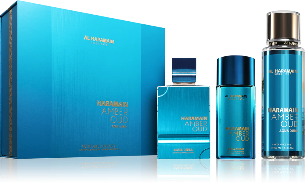 Al Haramain Amber Oud Aqua Dubai Gift Set Unisex