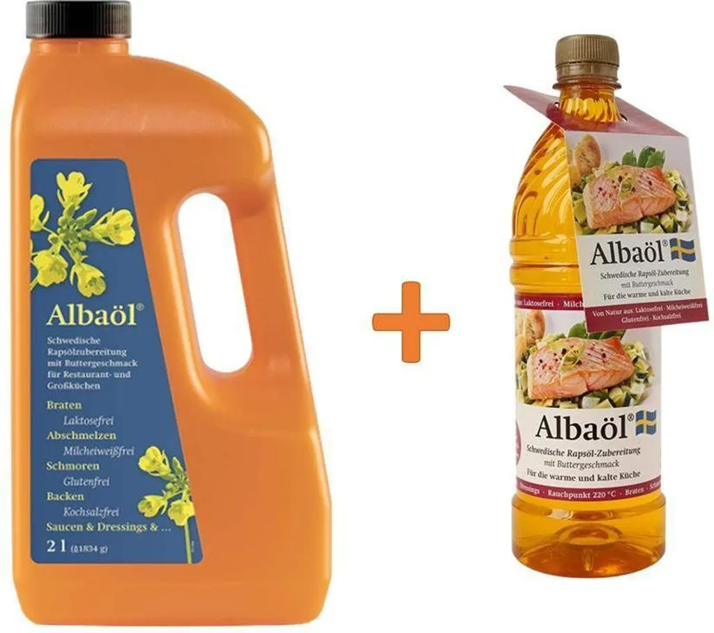 Albaöl Special Offer - 2 liters of rapeseed oil with a delicate buttery flavor + 0.75 liters free! Ideal for frying, baking & refining dishes. Stock up now!