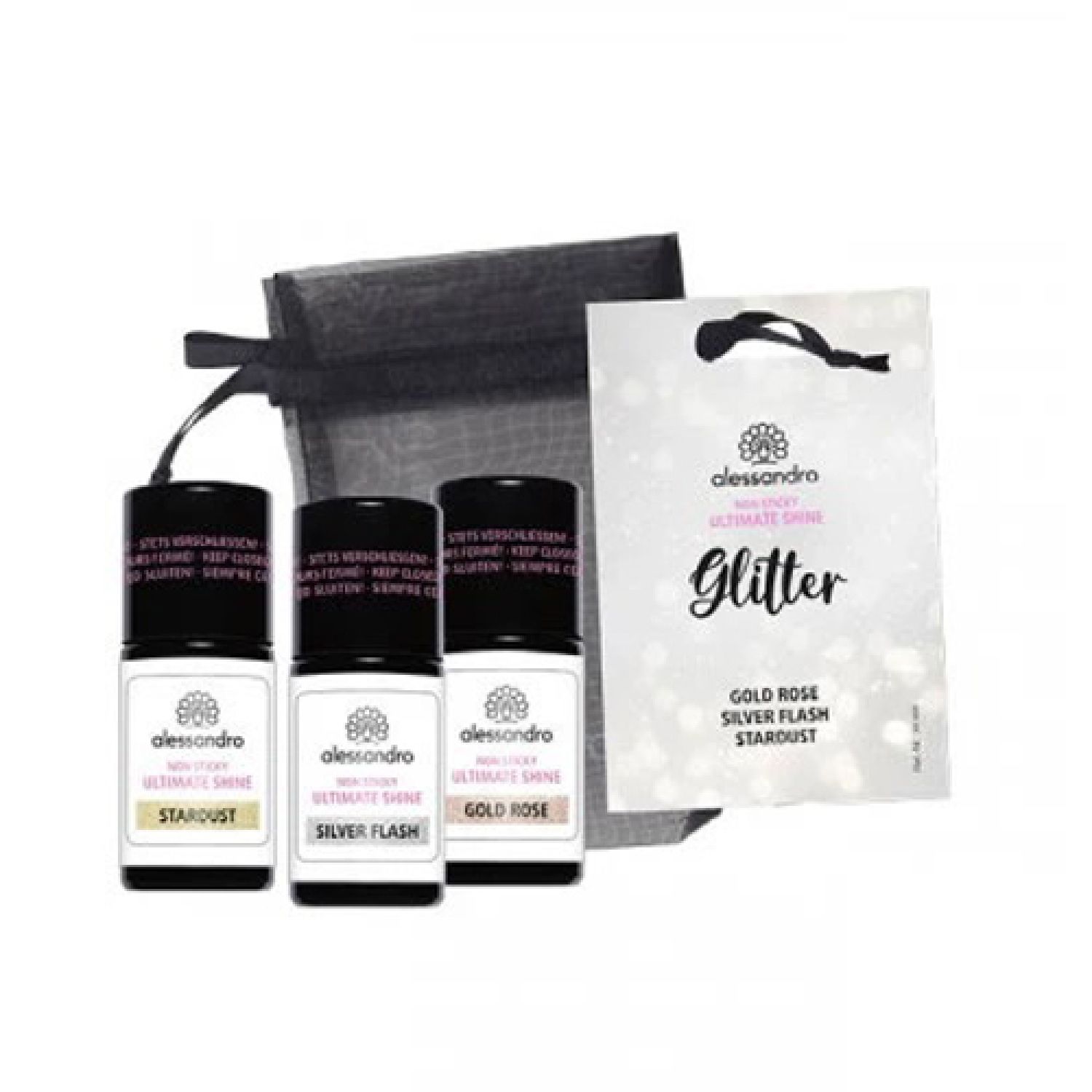 Alessandro International Nailart Ultimate Shine Non Sticky Glitter Set 1 St