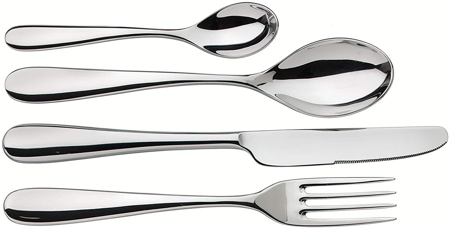 Alessi 4-Piece Nuovo Milano Cutlery Set, Silver