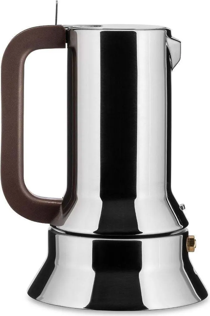 Alessi 9090/3 Espresso Machine, 3-Cup, for Induction Hobs, Stainless Steel