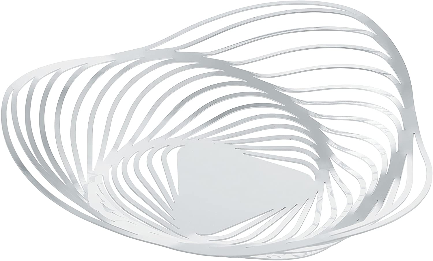 Alessi ACO03 Steel Trinity Fruit Bowl w Epoxidharzlackiert, Diameter 33 cm, White