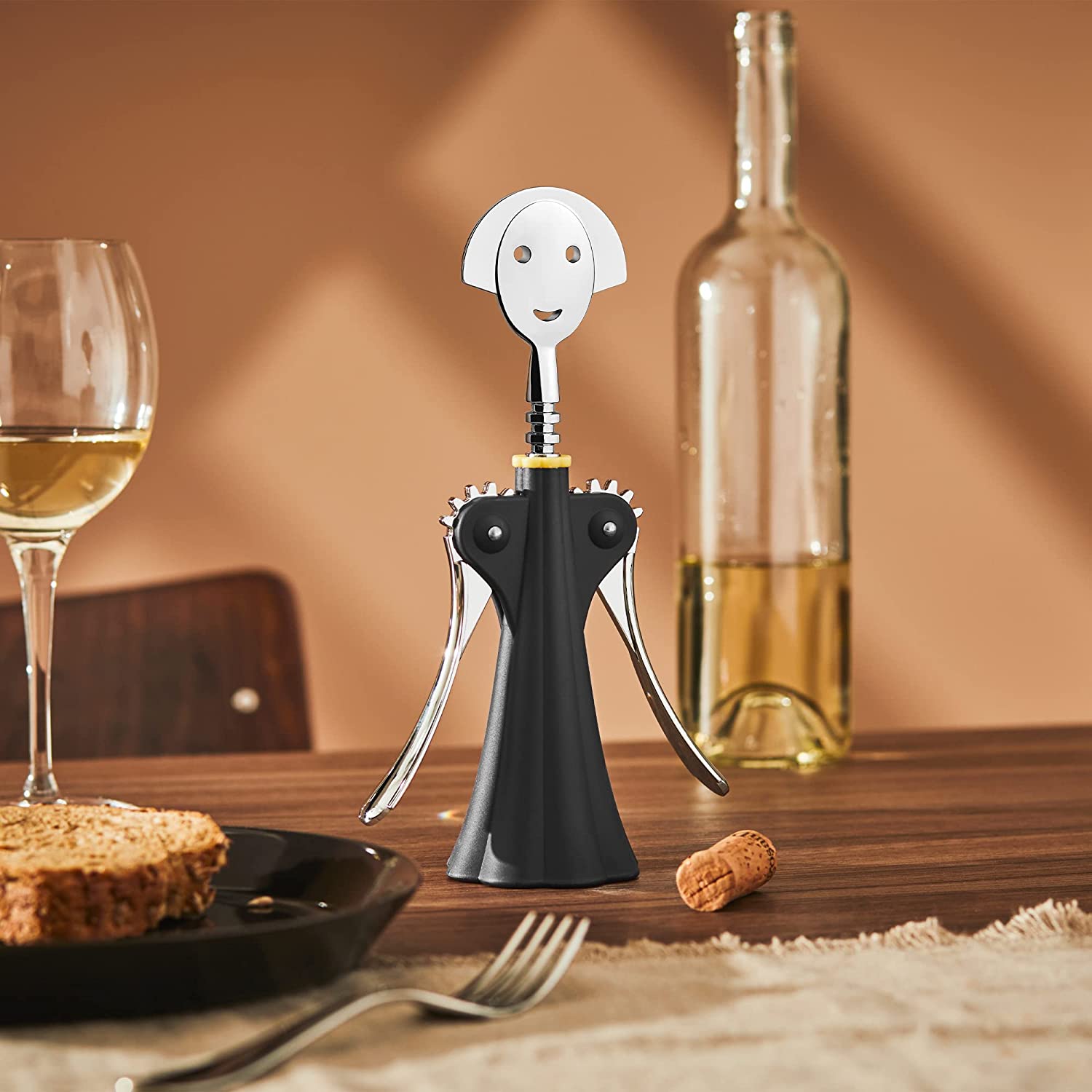 A di Alessi Anna G Corkscrew, Black, (AAM01 B)