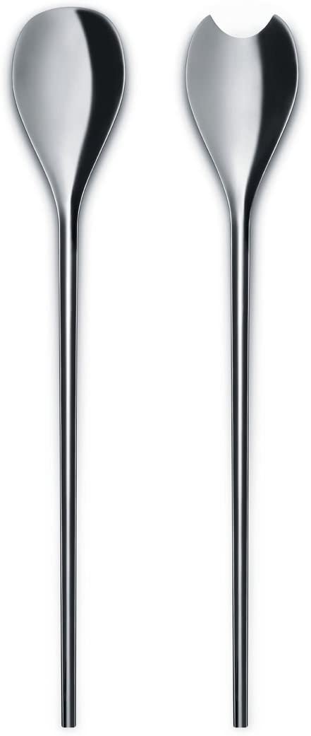 Alessi BMGS02 Salad Servers, Stainless Steel, Silver, 2 Units