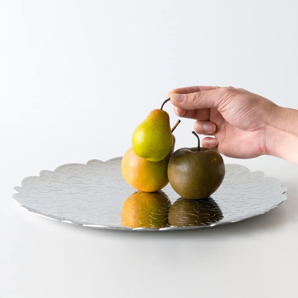 Alessi Dressed Round Tray with Relief Decoration