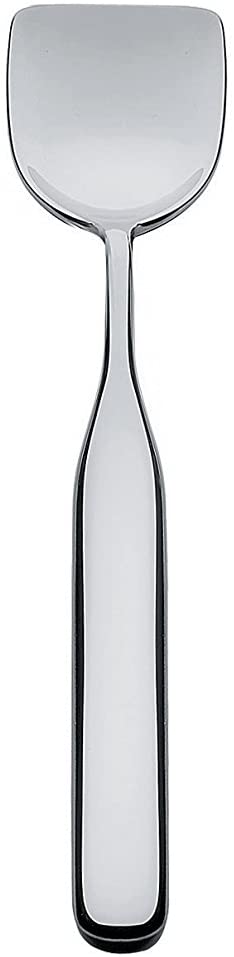 \'Alessi IS02/22 Collo Alto, Silver Ice Cream Spoons 18/10 POLISHED STAINLESS STEEL 14 x 2 x 4 cm 6 Units