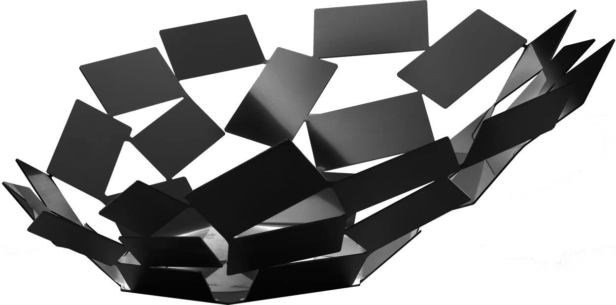 Alessi La Stanza Dello Scirocco Centrepiece in Steel Coloured with Epoxy Resin, Black