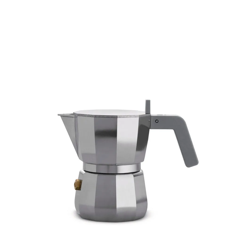Alessi Moka Pot 1 Cup 0.07L Aluminium Grey Espresso Maker