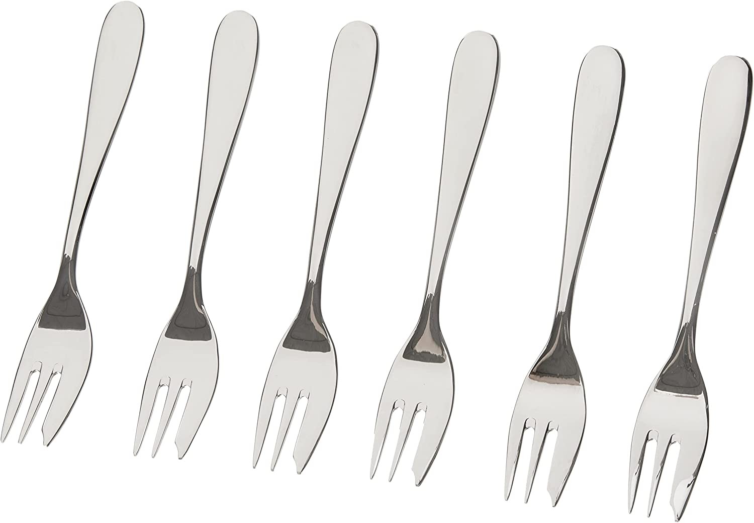 Alessi Nuovo Milano Pastry Fork, Set of 6, (5180/16)