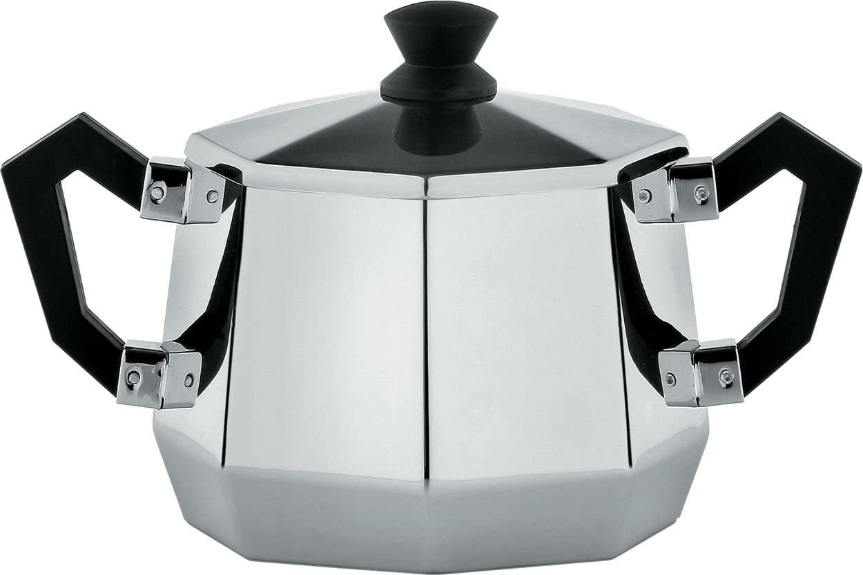 Alessi Ottagonale Sugar Bowl with Bakelite Handle and Knob
