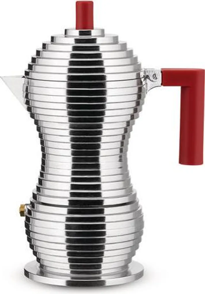 Alessi Pulcina, espresso coffee maker (item no. MDL02/3 R, EAN 8003299388073)