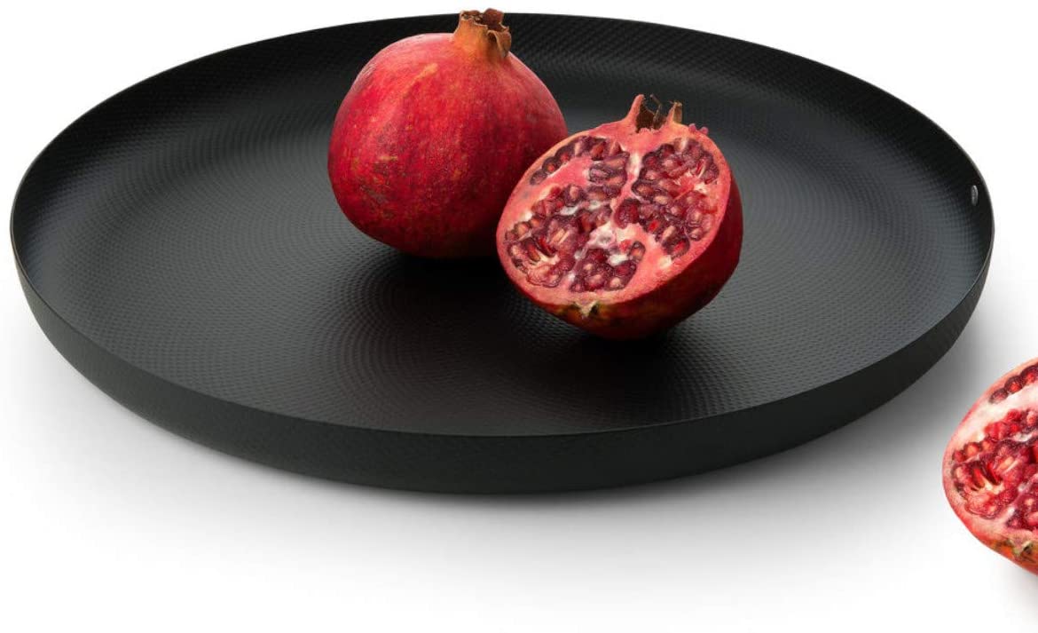 Alessi JM14/35 Tray Stainless Steel Nero BT 35 cm